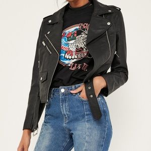 Faux Leather Biker Jacket